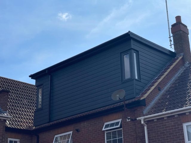 Outside view of house with full rear dormer loft conversion