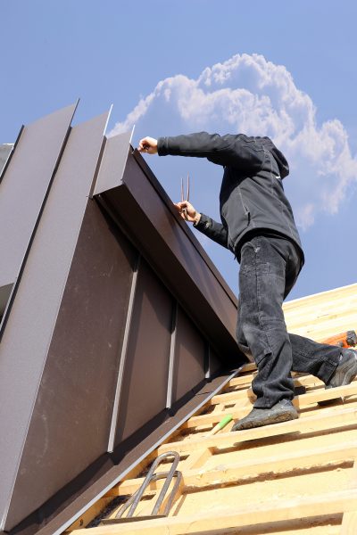 Constructing outdoor elements of a dormer loft conversion